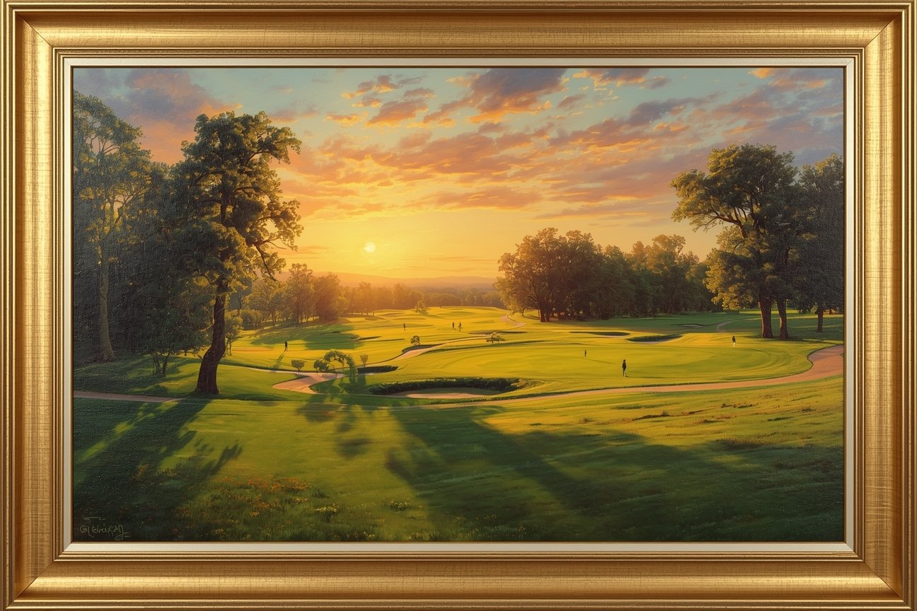 Landskabsmaleri med olie